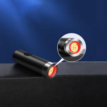 Dark Grey Type-C Mini Car Cigarette Lighter - 1