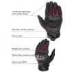 SOMAN MG21 Red Motorcycle Sheepskin Carbon Fiber Gloves, Size M - 4