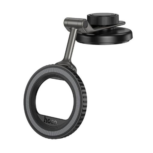 hoco H77 Magnetic Ring Car Phone Holder - Black Grey - 1