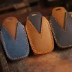 Toyota Corolla 3-Button Blue Cowhide Car Key Cover B111 - 3