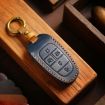 Hyundai Staria/Sonata 4-Button B122 Key Cover - Black Cowhide - 2