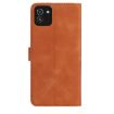 Samsung Galaxy A03 Brown Leather Case - Rose Embossing Pattern - 3