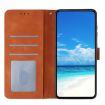 Samsung Galaxy A03 Brown Leather Case - Rose Embossing Pattern - 4