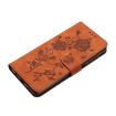 Samsung Galaxy A03 Brown Leather Case - Rose Embossing Pattern - 6