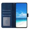 Samsung Galaxy A50 Dark Blue Rose Embossing Leather Case - 4