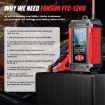 FOXSUR FTC-1206 12V Car/Motorcycle Charger & Tester, EU Plug, Red - 3