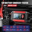FOXSUR FTC-1206 Car Motorcycle Battery Charger Tester, UK Plug - 2