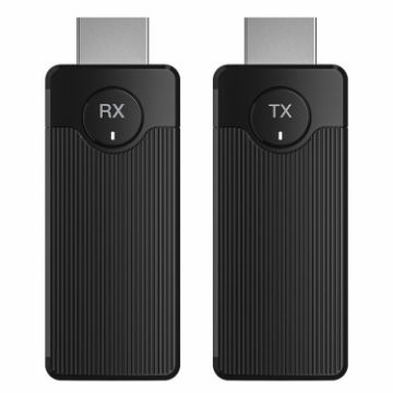 Vertical Texture Wireless HDMI Extender Adapter Q50 (Black) - 1