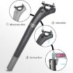 TOSEEK Carbon Fiber Bike Sitting Tube 27.2x350mm (Black) - 2