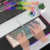 HXSJ V400 RGB Backlit 63-Key Wired Keyboard, 1.7m Cable, Beige/Grey - 3