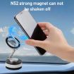 XZK104 2nd Gen Magnetic Folding Car Phone Holder - Gun Metal C Type - 3