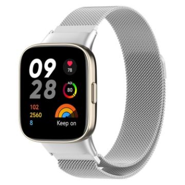 Redmi Watch 3 Milanese Magnetic Metal Mesh Band (Silver) - 1