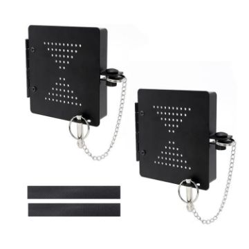 RV Sewer Hose Cover Caps: 2pcs Set Square Bumper Protective (Black) - 1