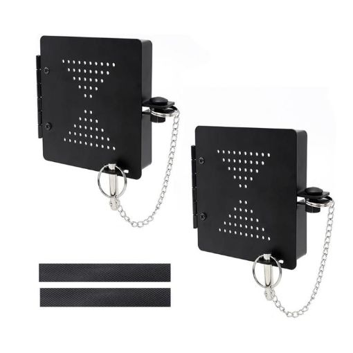 RV Sewer Hose Cover Caps: 2pcs Set Square Bumper Protective (Black) - 1