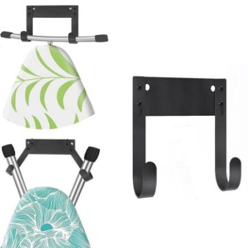Adjustable Black Wall Mounted Ironing Board Hanger Bracket - 1