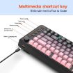 HXSJ L400 Wireless RGB Keyboard, Thin Film, 81 Keys, Black/White/Blue - 4