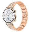 22mm Diamond Jewelry Steel Band for Huawei Watch GT5/4 Pro (Rose Gold) - 1