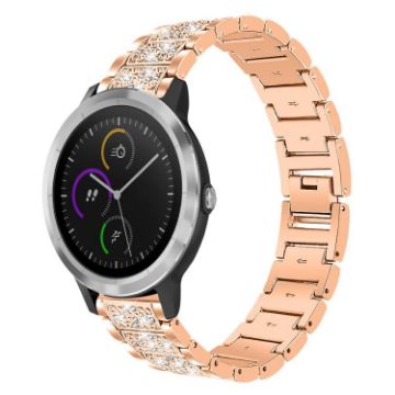 Garmin Move Sport/vivoactive3 Diamond Steel Watch Band 20mm Rose Gold - 1