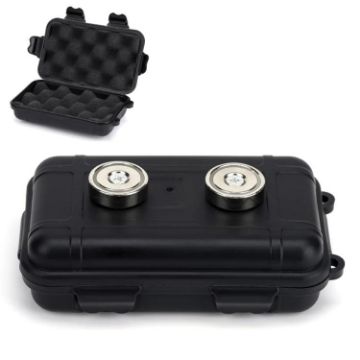 Black Outdoor Magnetic Car Key Storage Box Tool Case - 1