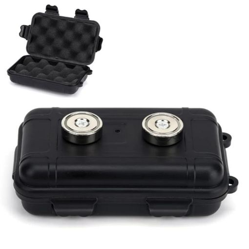 Black Outdoor Magnetic Car Key Storage Box Tool Case - 1