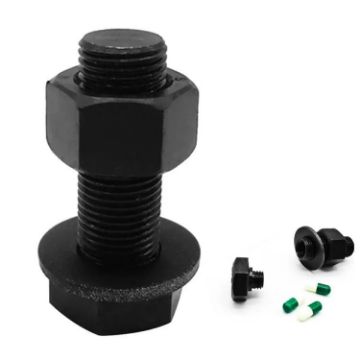 Black Hexagonal Metal Screw Pill Storage Box & Travel Capsule Tank - 1
