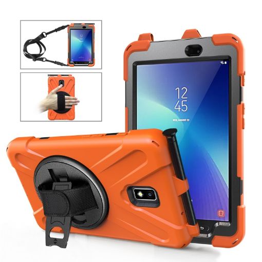 Shockproof Orange Case for Samsung Galaxy Tab Active 2 8.0 with Strap - 1