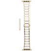 Apple Watch 46mm/49mm/45mm/44mm Ceramic Steel Band (Gold White) - 2