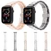 Apple Watch 46mm/49mm/45mm/44mm Ceramic Steel Band (Gold White) - 4