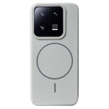 Xiaomi 13 Pro MagSafe Litchi Grain TPU Case - Titanium Gray - 1