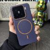 Xiaomi 15 Pro MagSafe Litchi Grain TPU Case - Dark Blue Orange - 2