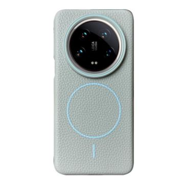 Xiaomi 14 Ultra Thin MagSafe Litchi Grain TPU Case (Light Blue) - 1