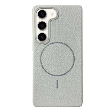 Galaxy S23 5G MagSafe Litchi Grain TPU Case - Titanium Gray - 1