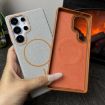 Galaxy S24 FE 5G MagSafe Litchi TPU Case (Blue Orange) - 4
