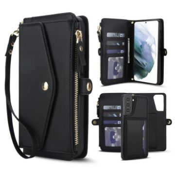 Samsung Galaxy S21 5G Detachable Leather Wallet Case with Lanyard - 1