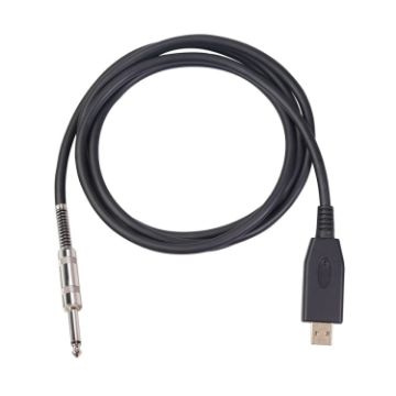 USB to 6.35mm Electric Guitar Recording Cable, 2m Length - 1