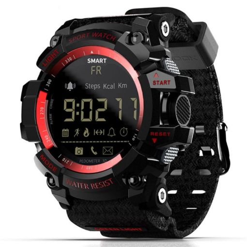 Lokmat MK16 Red Smart Watch, 50m Waterproof, LCD Screen, Reminders - 1