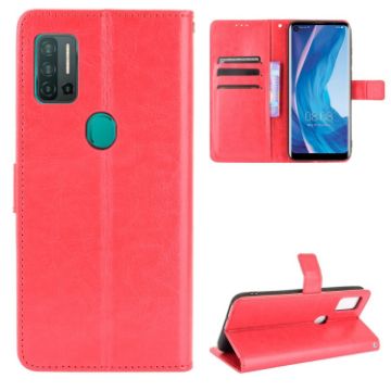 Ulefone Note 11P Red Leather Flip Case with Card Slots & Holder - 1
