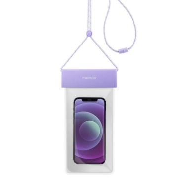 MOMAX SR25 IPX8 Waterproof Bag for Phones Below 7" (Purple) - 1