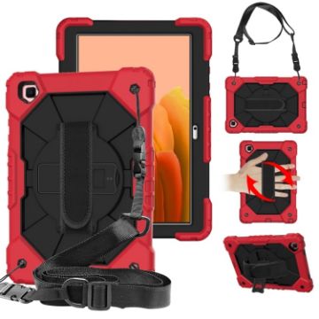 Galaxy Tab A7 T500/T505 Shockproof Case with Holder & Strap - 1