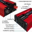 Zhizun 12V to 220V 4000W Car Power Inverter, Red, Modified Sinewave - 4