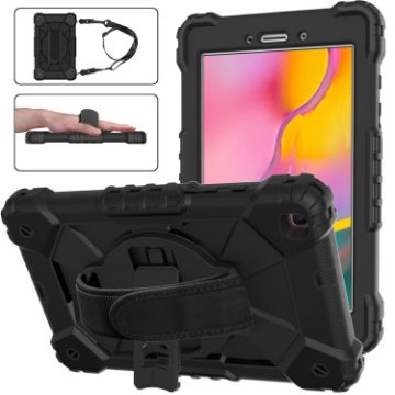 Shockproof Case w/ Holder & Strap for Galaxy Tab A 8.0 (2019) - 1