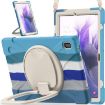 Samsung Galaxy Tab S7 FE T730 Case with Holder & Strap, Blue - 1