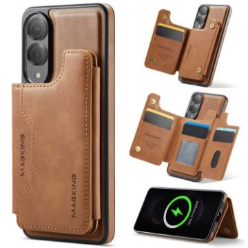 Samsung Galaxy S25 Edge 5G DG.MING RFID Card Phone Case (Brown) - 1