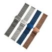 Rose Gold 22mm Mesh Magnetic Stainless Steel Watch Band - 3