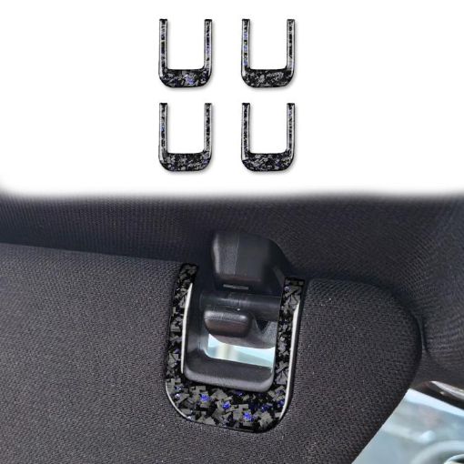 Gold Foil Carbon Fiber Sun Visor Stickers for Corvette C8 2020+ - 1