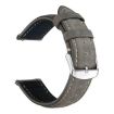22mm Grey Retro Crazy Horse Leather Watch Band by xDfind - 1