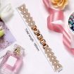 20mm Rose Gold Diamond Metal Band for Garmin Venu/Sq/Sq2 Watches - 4
