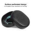 Snap-on Protein Leather Earpads: 2pcs for KEF M400 (Black) - 4