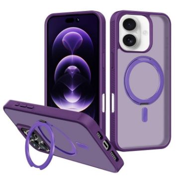 iPhone 17 Deep Purple MagSafe Rotating Holder Phone Case - 1