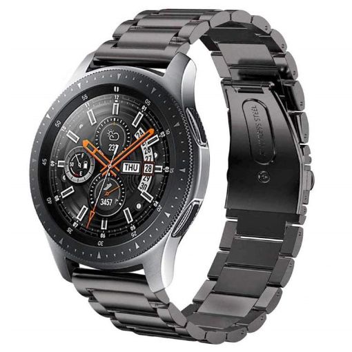 16mm Titanium Alloy Watch Band - Three Beads Flat Buckle Grey - 1